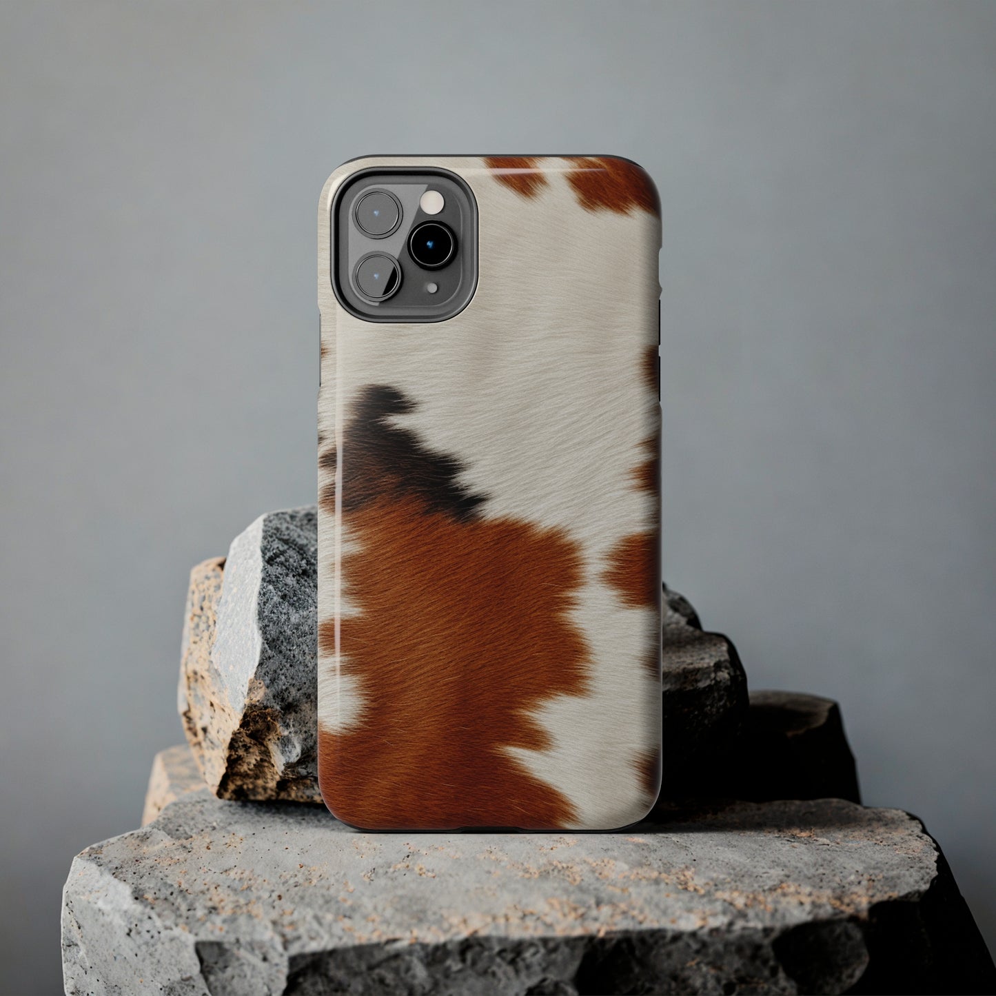 Hair Cowhide Leather Natural Design Durable Rugged Style - Tough Phone Cases