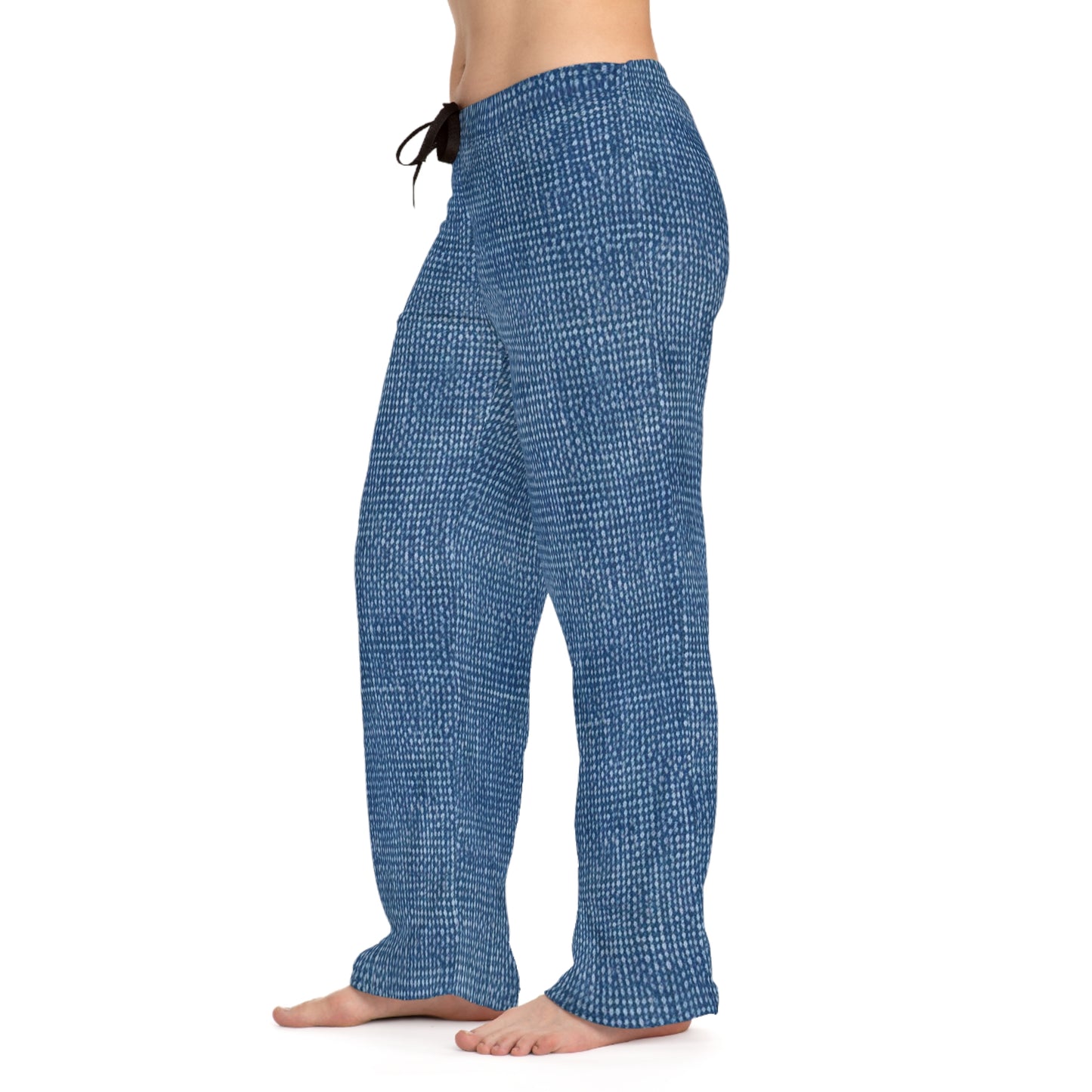 Outdoor Bass Boat Style - Denim Design Artwork - Women's Pajama Pants (AOP)