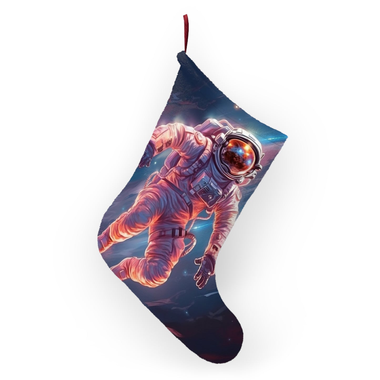 Astronaut Outer Space - Galaxy Starfield Art - Christmas Stockings