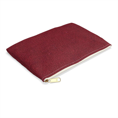 Seamless Texture - Maroon/Burgundy Denim-Inspired Fabric - Accessory Pouch