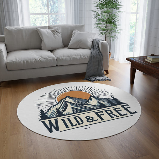 Wild and Free - Outdoor Adventure - Round Rug