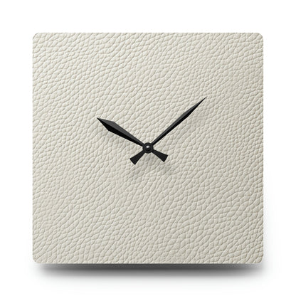 White Leather Design - Acrylic Wall Clock