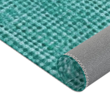 Quality Mint Turquoise Denim Fabric Deisgn, Stylish Material - Area Rugs