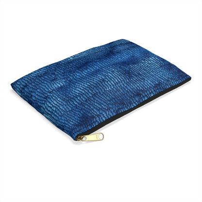 Blue Spectrum: Denim-Inspired Fabric Light to Dark - Accessory Pouch