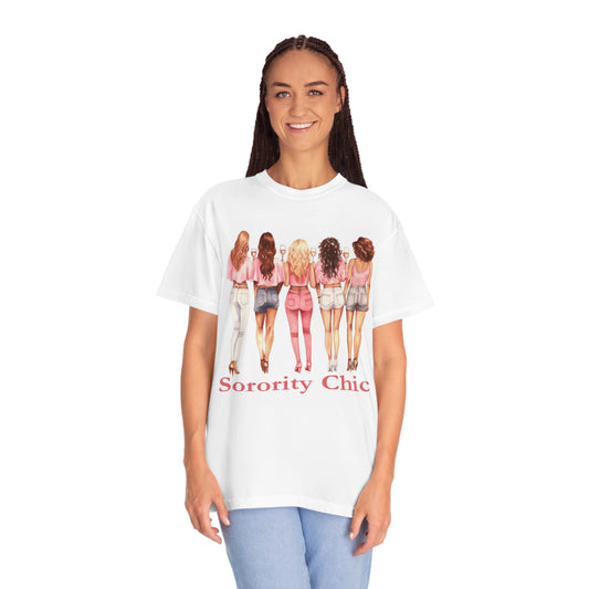 Ilustración de despedida de soltera elegante de hermandad de mujeres - Tostado de mujeres - Camiseta unisex teñida de prendas