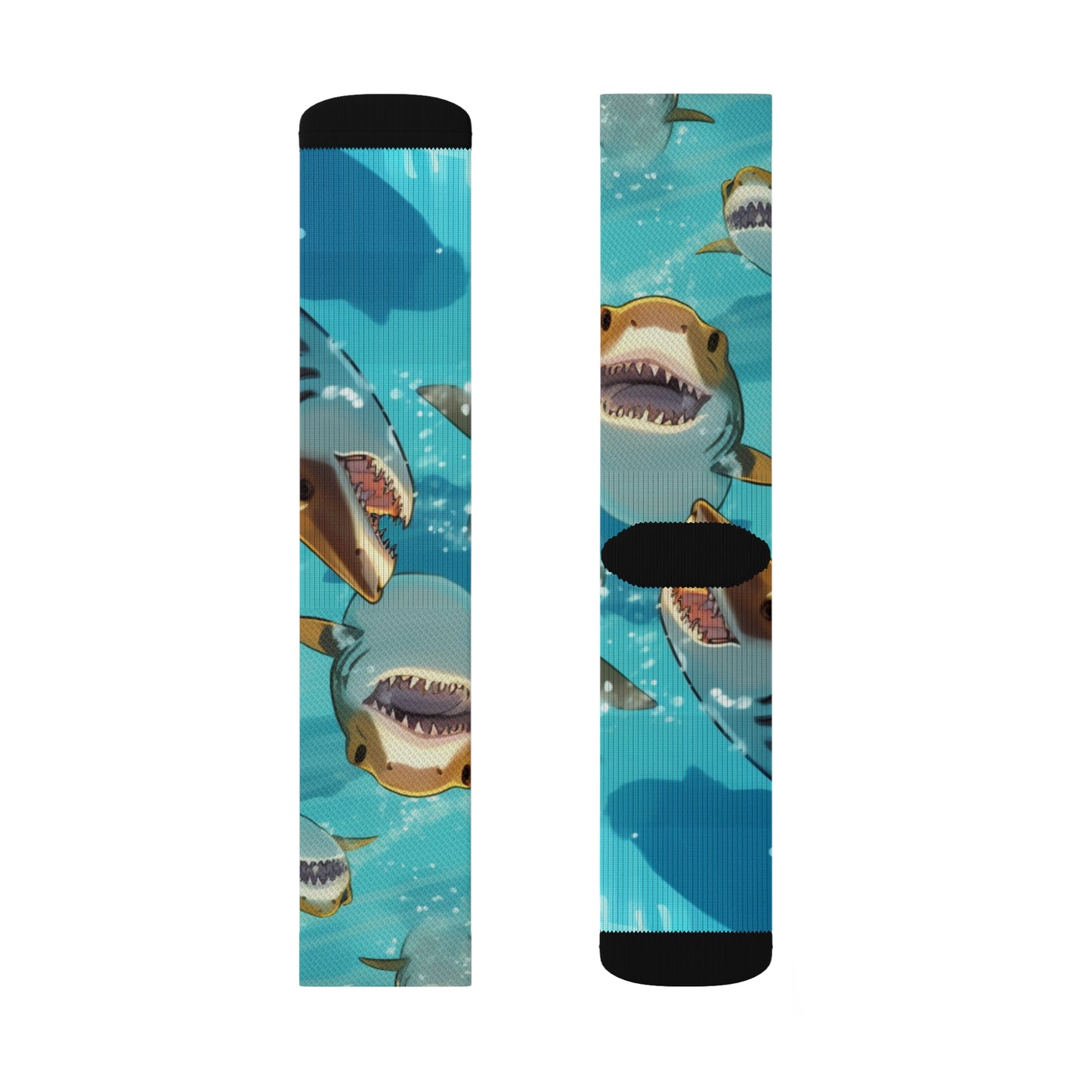 Tiger Shark: Ocean Marine Wildlife - Underwater - Sublimation Socks