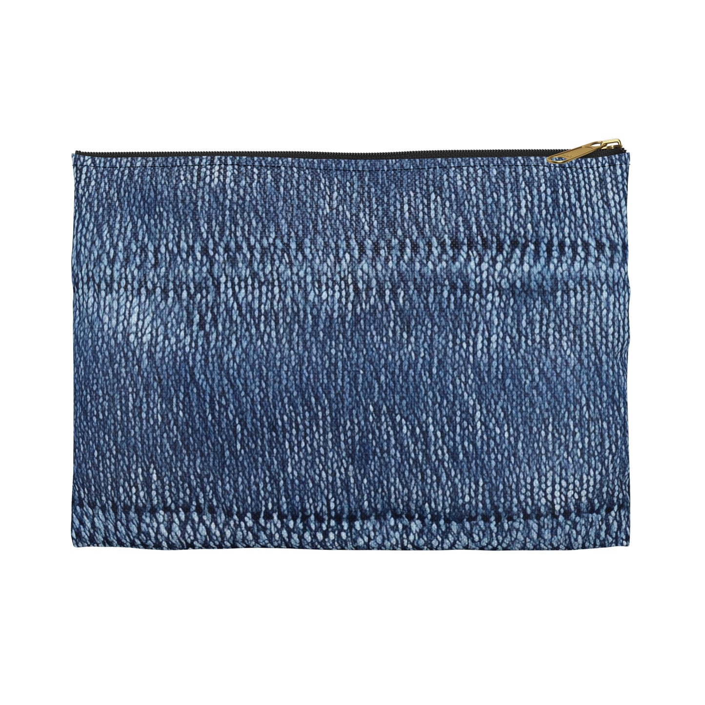 Indigo blue jean Denim Design Pattern Style - Accessory Pouch