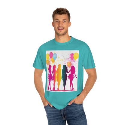 Bachelorette Party Sassy Vibrant Design, Bride Squad Theme, Colorful - Unisex Garment-Dyed T-shirt