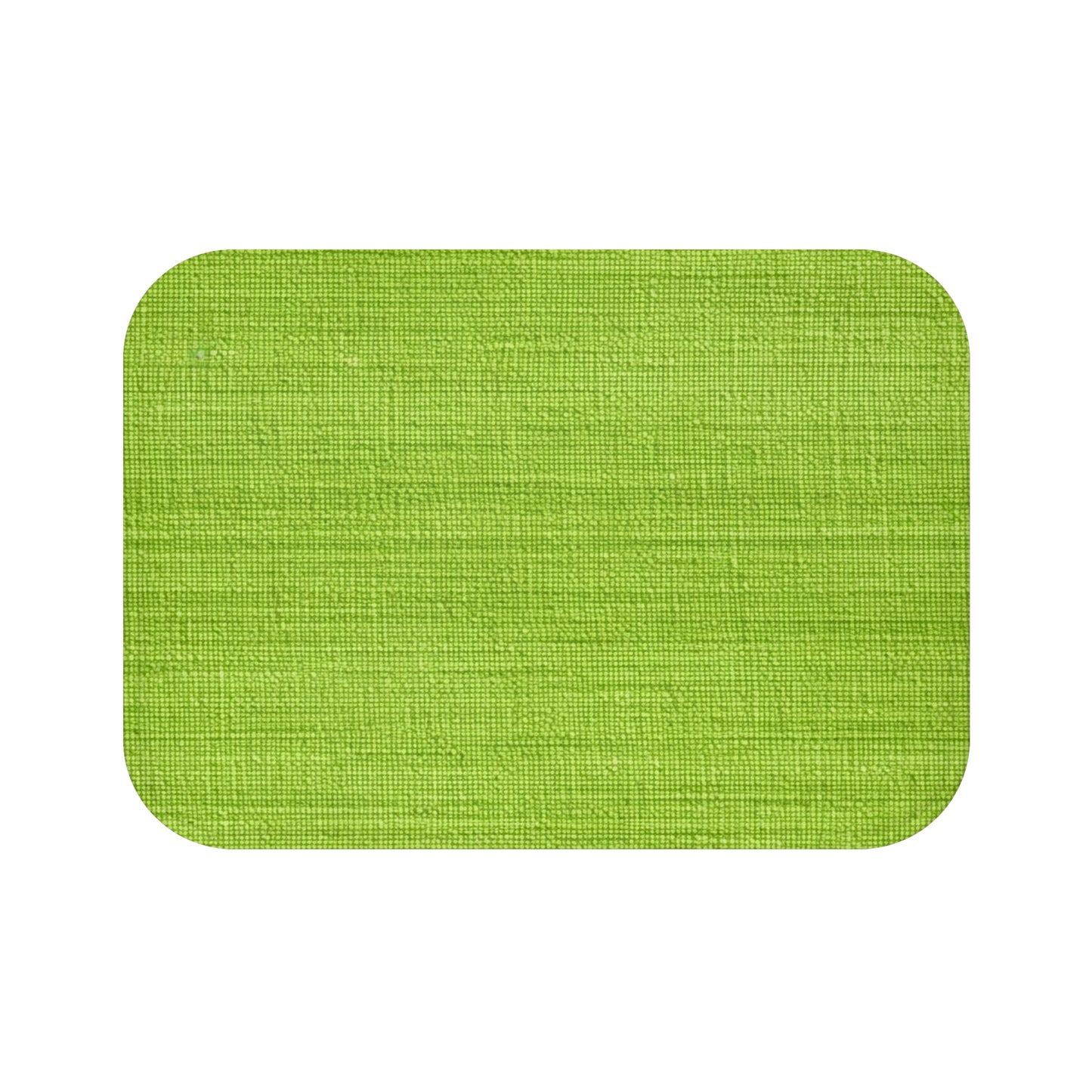 Lush Grass Neon Green: Denim-Inspired, Springtime Fabric Style - Bath Mat