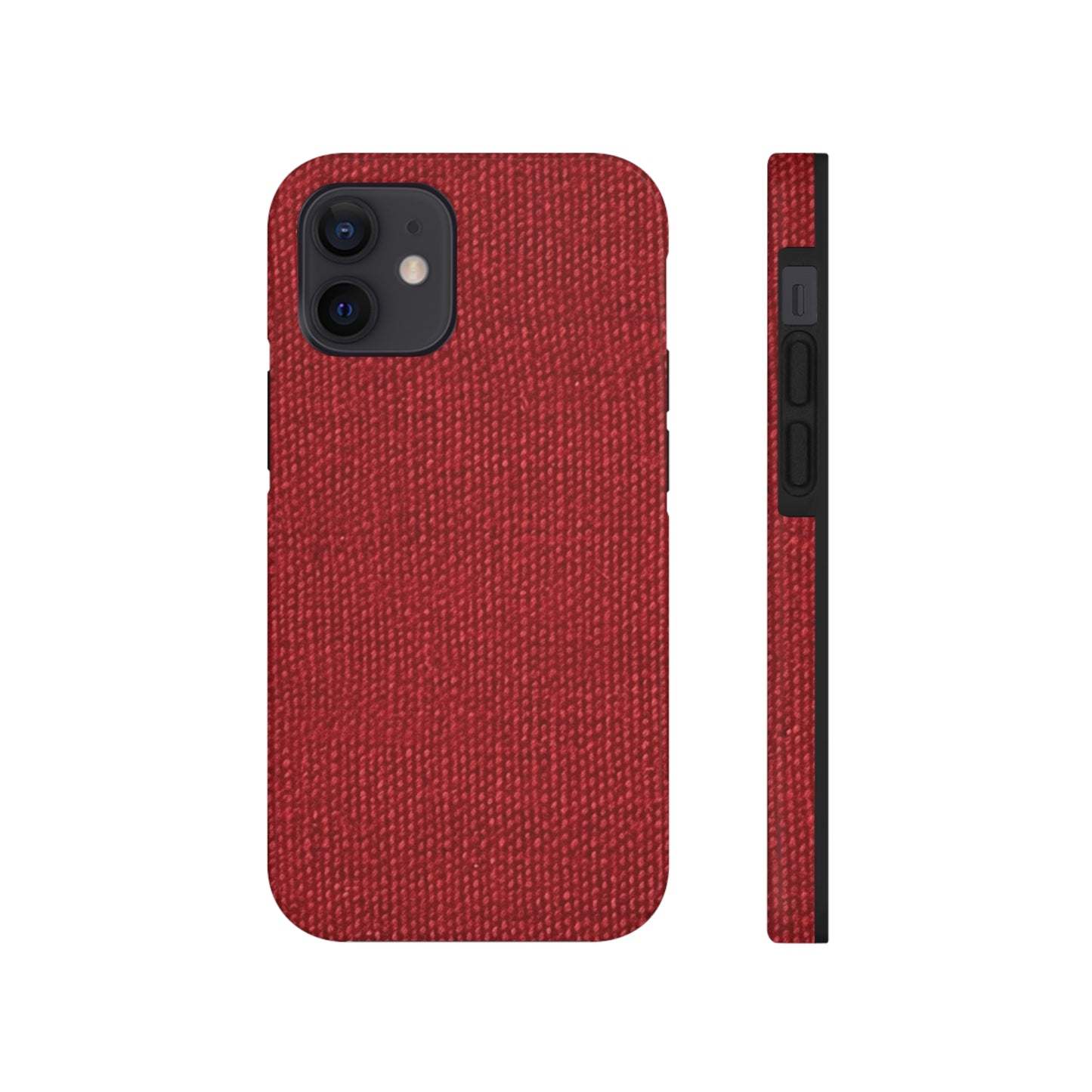 Bold Ruby Red: Denim-Inspired, Passionate Fabric Style - Tough Phone Cases