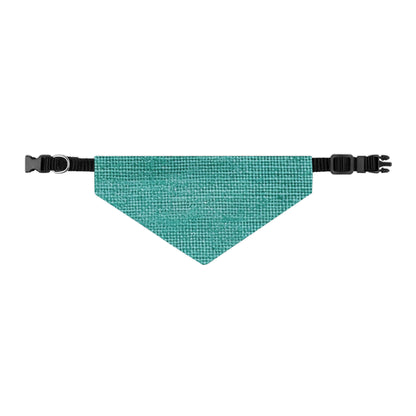 Diseño de tela vaquera color turquesa menta de calidad, material elegante, collar tipo bandana para mascotas 