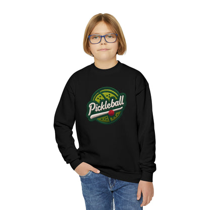 Pickleball Sport Embroider - Insignia de parche de chenilla - Sudadera con cuello redondo para jóvenes