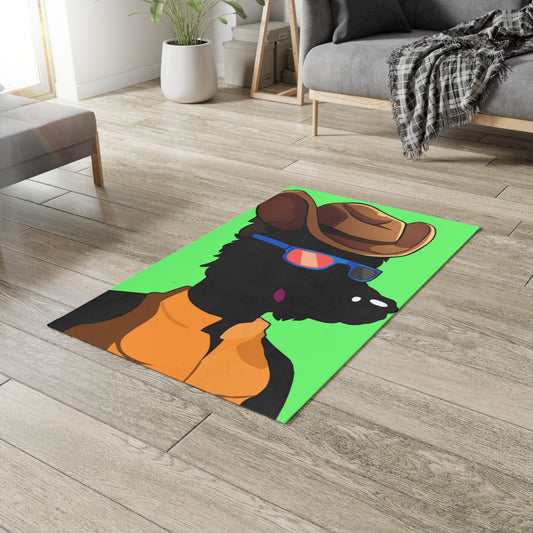 Cowgirl Wolf Cyborg Wolve Dobby Rug