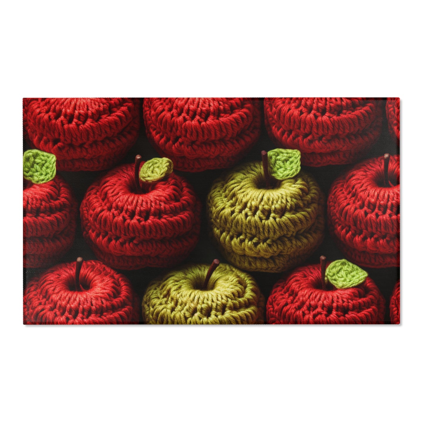 Crochet Apple Amigurumi - Grandes manzanas rojas americanas - Diseño de refrigerios de frutas saludables - Alfombras de área