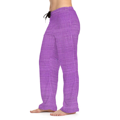 Hyper Iris Orchid Red: Denim-Inspired, Bold Style - Women's Pajama Pants (AOP)