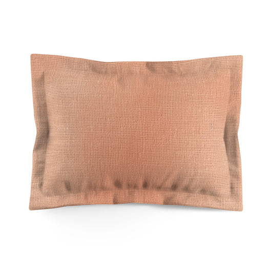 Soft Pink-Orange Peach: Denim-Inspired, Lush Fabric - Microfiber Pillow Sham