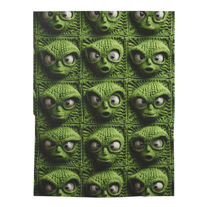 Alien Granny Square Crochet - Galacitc Space Sci fi Fantasy Theme - Baby Swaddle Blanket