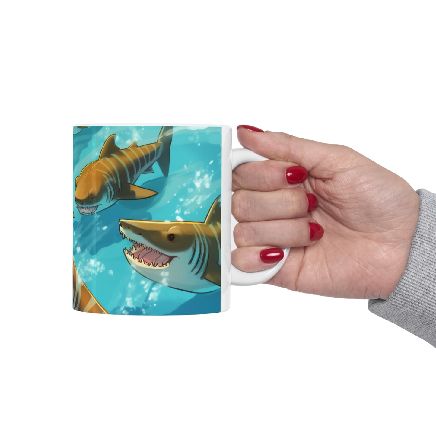 Tiger Shark: Ocean Marine Wildlife - Underwater - Ceramic Mug 11oz