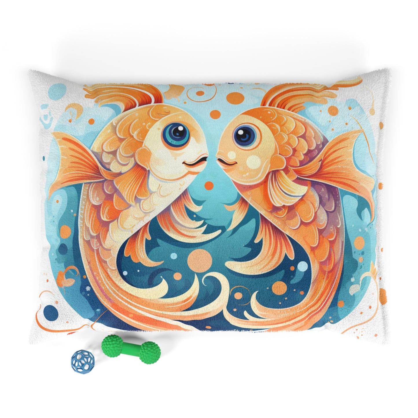 Charming Cartoon Fish Pisces - Dreamy Zodiac Illustration - Pet Bed