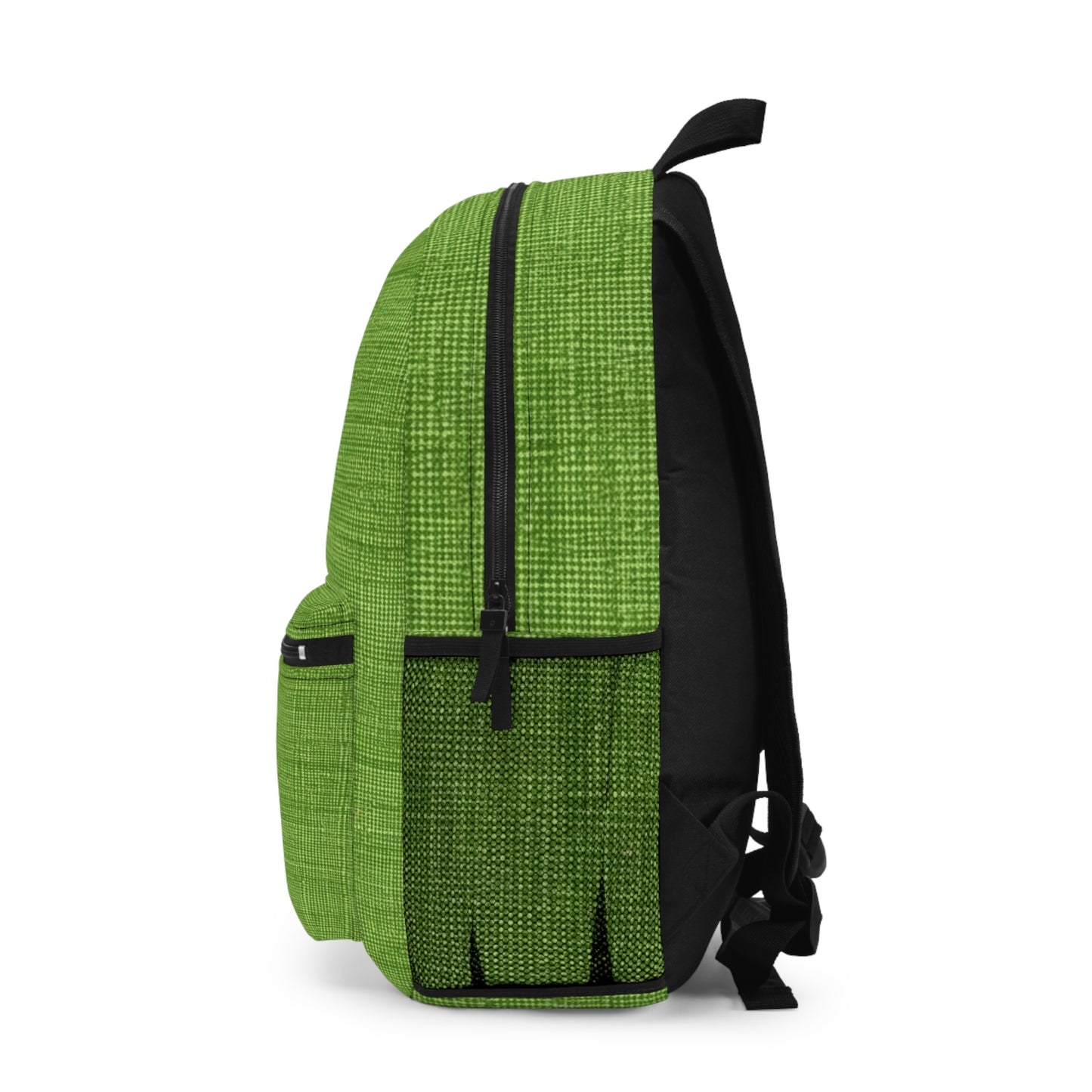 Olive Green Denim-Style: Seamless, Textured Fabric - Backpack