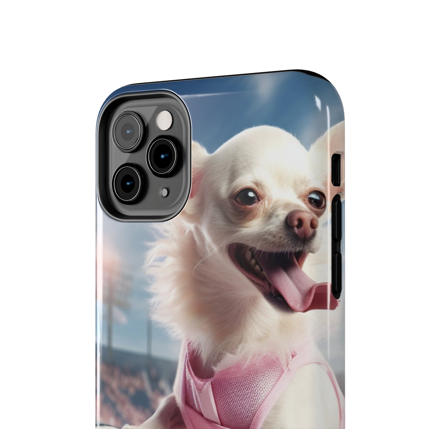 Chihuahua Tennis Ace: Dog Pink Outfit, Court Atheletic Sport Game - Tough Phone Cases