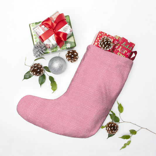Pastel Rose Pink: Denim-Inspired, Refreshing Fabric Design - Christmas Stockings