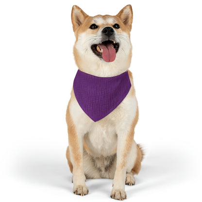 Violeta/Ciruela/Púrpura: Tela lujosa inspirada en la mezclilla - Collar tipo bandana para perros y mascotas 