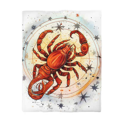 Prickly Scorpio Astrology - Sharp Zodiac Scorpion Celestial Horoscope - Microfiber Duvet Cover