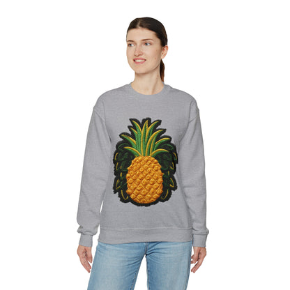 Pineapple Chenille Patch Design - Unisex Heavy Blend™ Crewneck Sweatshirt