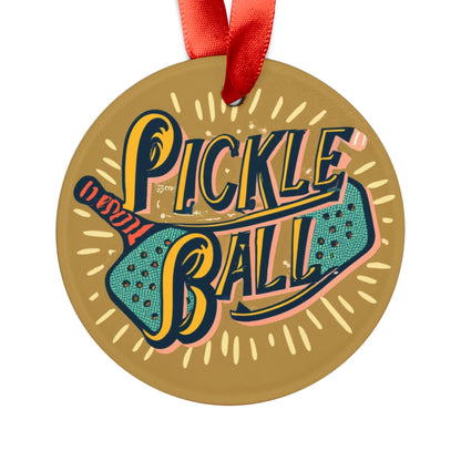 Pickleball Sport - Nostalgic Retro - Sport Game - Acrylic Ornament with Ribbon