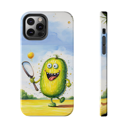 Pickleball Sport: Athletic Pickle Playing Game with Net and Paddle - Tough Phone Cases