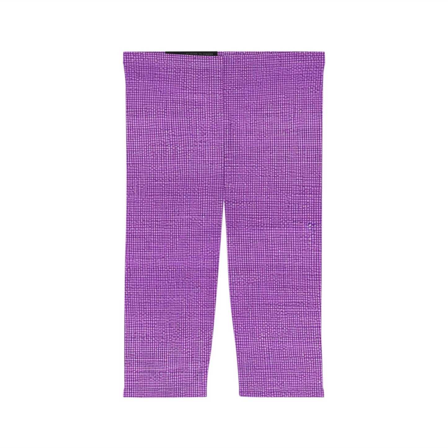 Hyper Iris Orchid Red: Denim-Inspired, Bold Style - Women’s Capri Leggings (AOP)