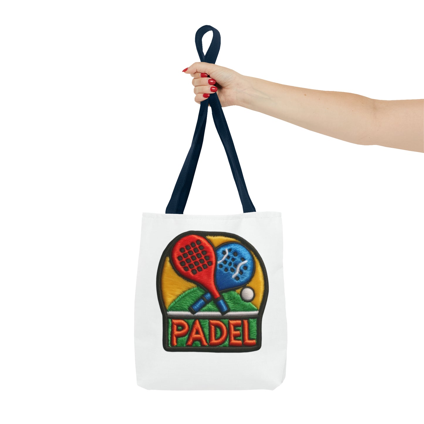 Padel Chenille Patch, Faux Graphic- Tote Bag (AOP)