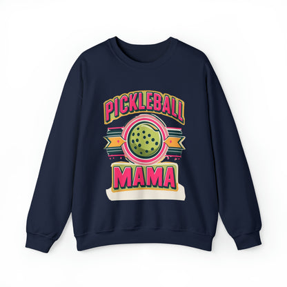 Insignia retro de Pickleball Mama - Gráfico informal con emblema clásico - Diseño atrevido y divertido para mamás deportistas - Sudadera unisex con cuello redondo Heavy Blend™