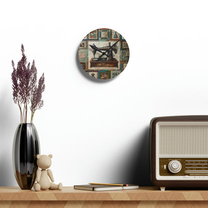 Sewing Quilt Design - Acrylic Wall Clock