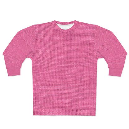 Doll-Like Pink Denim Designer Fabric Style - Unisex Sweatshirt (AOP)