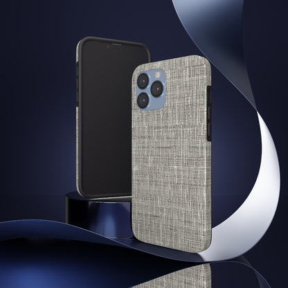 Silver Grey: Denim-Inspired, Contemporary Fabric Design - Tough Phone Cases