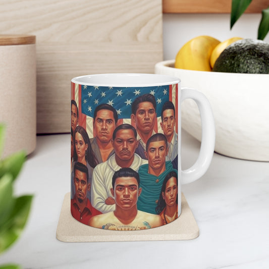 Latino Pride - Hispanic Heritage Month - Latin Roots - Mexican Heritage - Empower Latina - Celebrate Hispanic Unity - Ceramic Mug 11oz