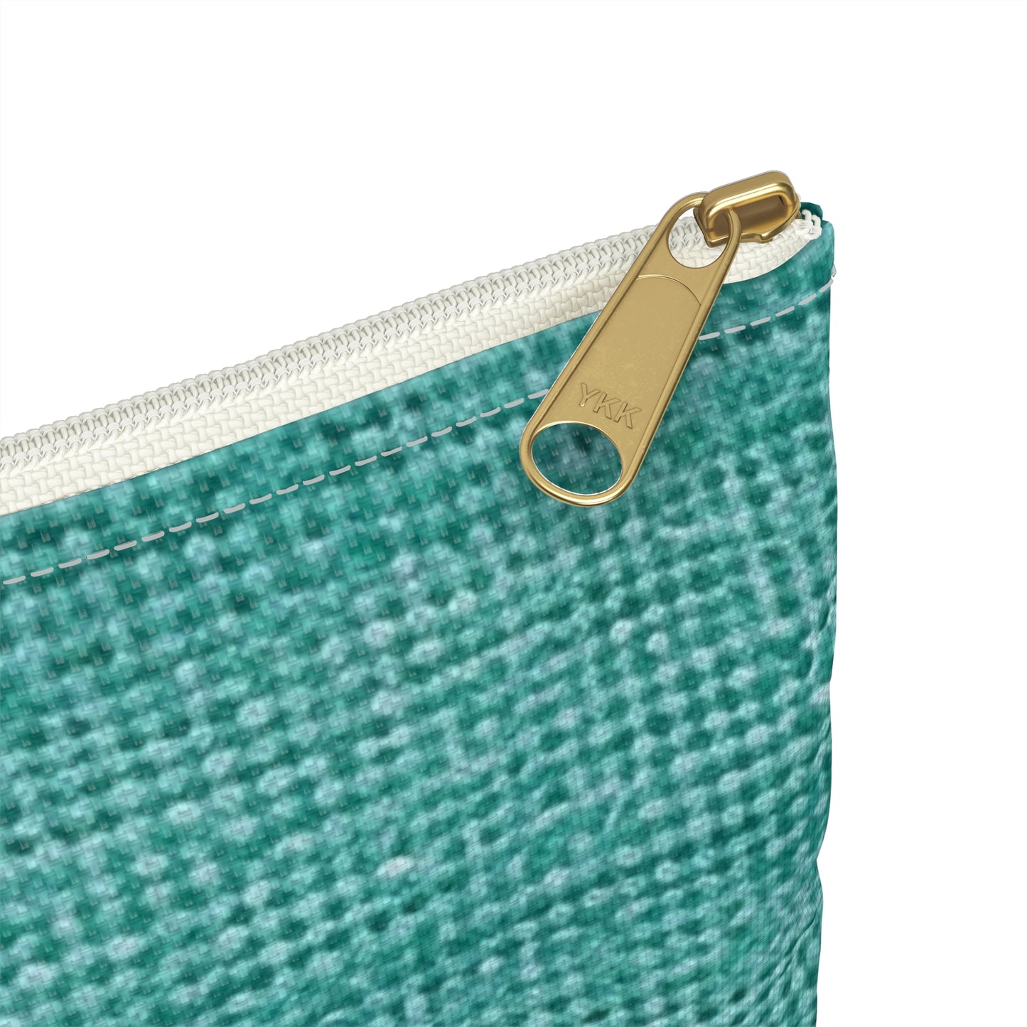 Quality Mint Turquoise Denim Fabric Deisgn, Stylish Material - Accessory Pouch