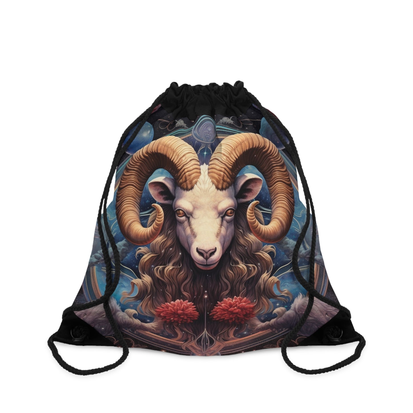 Aries Zodiac Ram - Signo astrológico vibrante Símbolo del espacio cósmico - Mochila saco