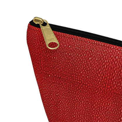 Juicy Red Berry Blast: Denim Fabric Inspired Design - Accessory Pouch w T-bottom