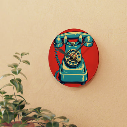 Telephone Acrylic Wall Clock