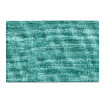 Quality Mint Turquoise Denim Fabric Deisgn, Stylish Material - Area Rugs