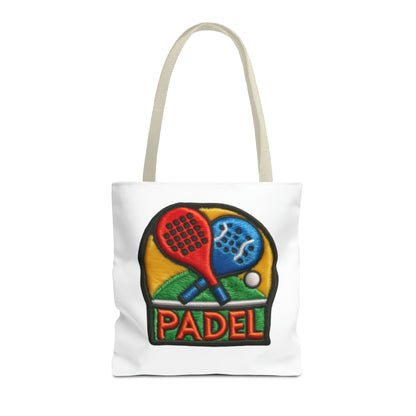 Padel Chenille Patch, Faux Graphic- Tote Bag (AOP)