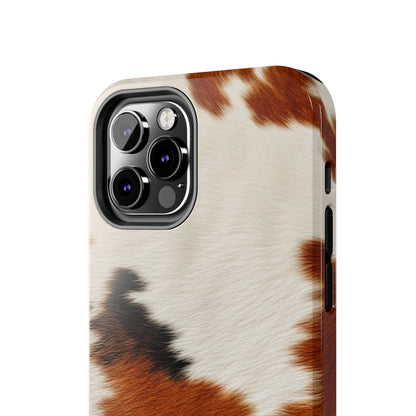 Hair Cowhide Leather Natural Design Durable Rugged Style - Tough Phone Cases