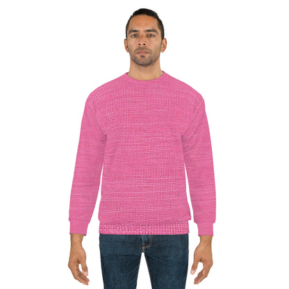 Doll-Like Pink Denim Designer Fabric Style - Unisex Sweatshirt (AOP)