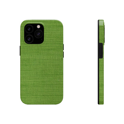 Olive Green Denim-Style: Seamless, Textured Fabric - Tough Phone Cases