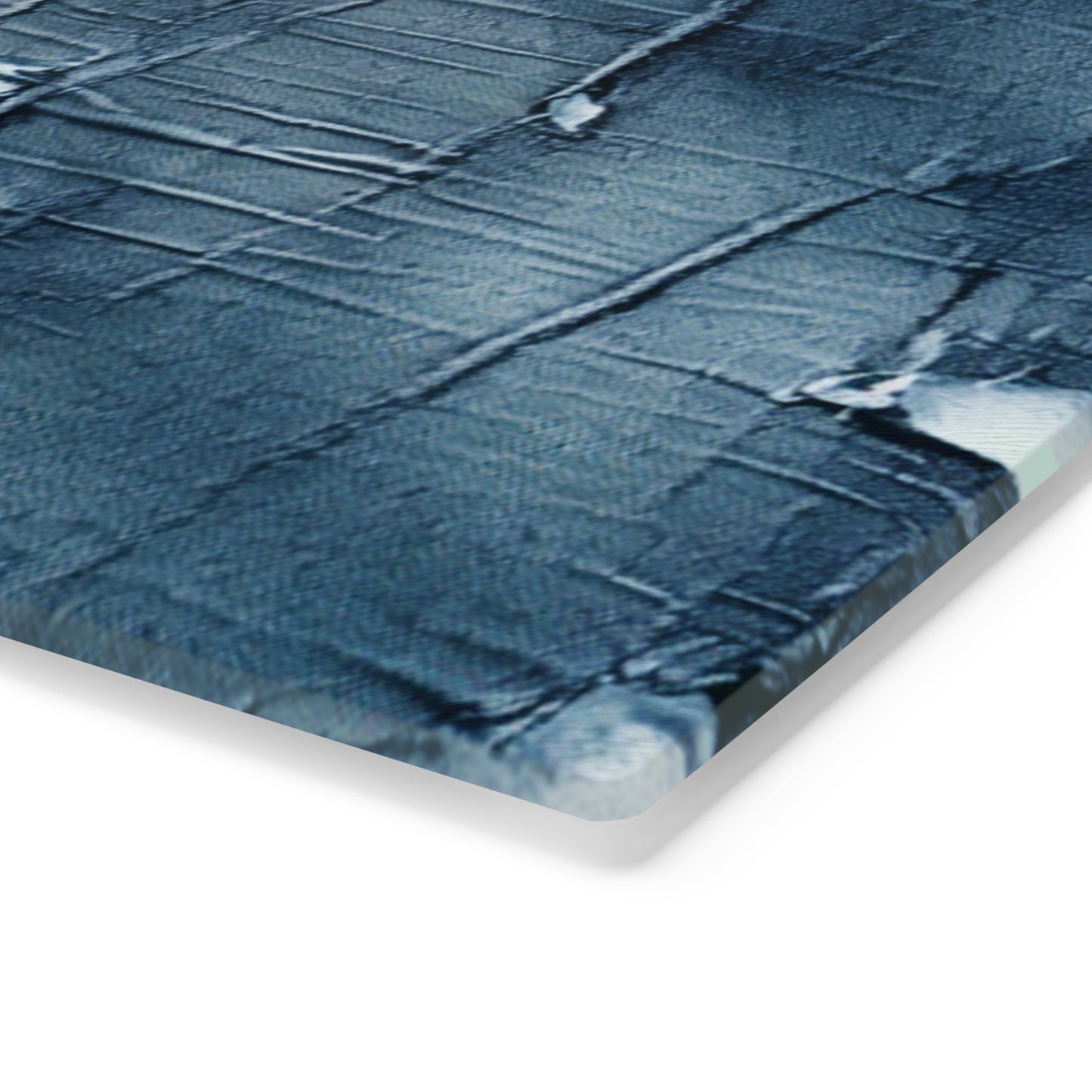 Distressed Blue Denim-Look: Edgy, Torn Fabric Design - Cutting Board