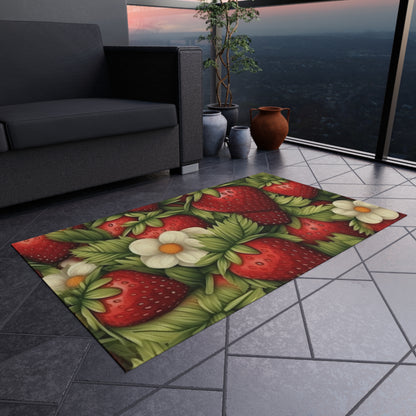 Strawberry Euphoria: The Ultimate Guide to Celebrating Life's Sweetest BerryOutdoor Rug