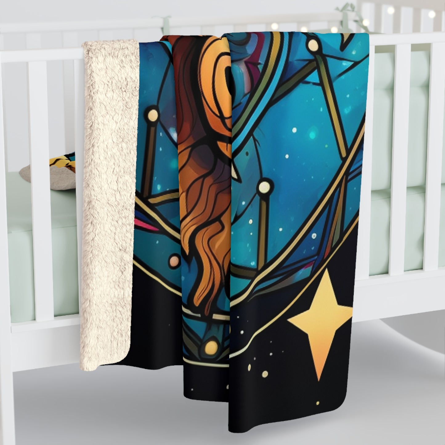 Taurus Constellation Zodiac Sign Astrology Cosmic Art - Sherpa Fleece Blanket